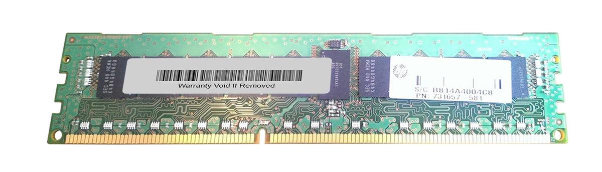 731657-581 HP 8GB PC3-14900 DDR3-1866MHz ECC Registered CL13 240-Pin DIMM 512Mx4 Dual Rank Memory Module