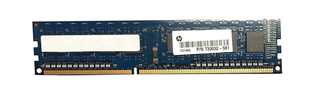 733032-581 HP 4GB PC3-14900 DDR3-1866MHz non-ECC Unbuffered CL13 240-Pin DIMM Single Rank Memory Module