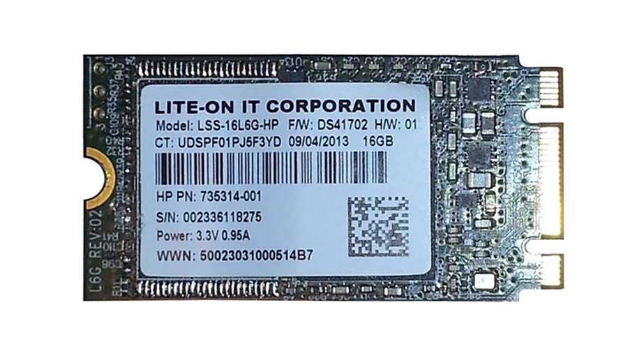 735314-001 HP 16GB SATA 6Gbps M.2 2242 Internal Solid State Drive (SSD)