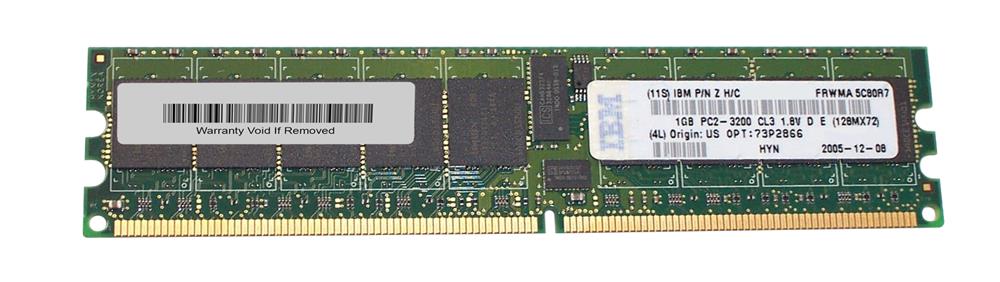 73P2866 IBM Chipkill 2GB Kit (2 X 1GB) PC2-3200 DDR2-400MHz ECC Registered CL3 240-Pin DIMM Memory