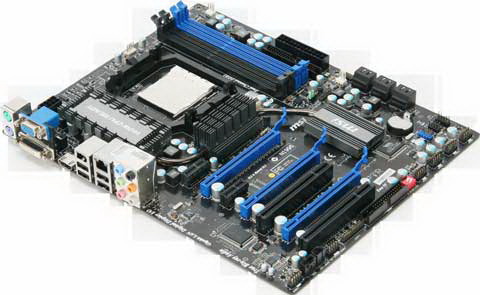 7612-001 MSI Socket AM3 Nvidia nForce 980a SLI Chipset AMD Phenom II X4/ Phenom II X3/ Phenom II X2/ Athlon II X4/ Athlon II X2/ AMD Sempron Processors Support DDR3 4x DIMM 6x SATA2 3.0Gb/s ATX Motherboard (Refurbished)