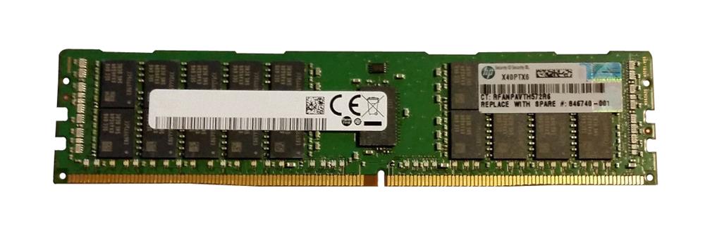 846740-001 HPE 16GB PC4-19200 DDR4-2400MHz Registered ECC CL17 288-Pin DIMM 1.2V Dual Rank Memory Module