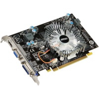 912V202003 MSI GeForce GT 220 1GB 128-Bit GDDR2 PCI Express 2.0 x16 Dual-link DVI/ D-Sub/ HDMI/ HDCP Ready SLI Support Video Graphics Card