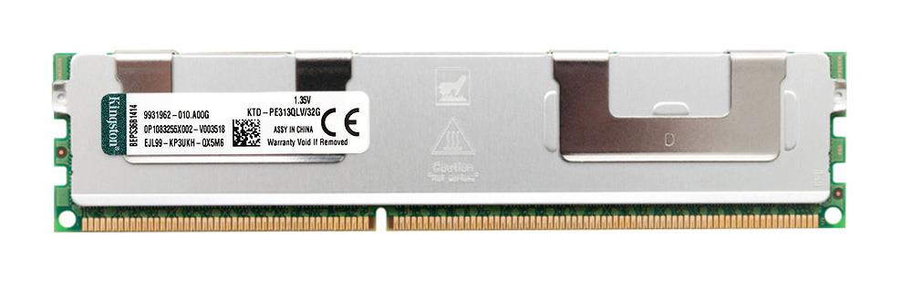9931962-010.A00G Kingston 32GB PC3-10600 DDR3-1333MHz ECC Registered CL9 240-Pin DIMM 1.35V Low Voltage Quad Rank x4 Memory Module