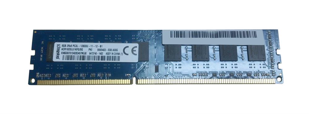 ACR16D3LU1KFG/8G Kingston 8GB PC3-12800 DDR3-1600MHz non-ECC Unbuffered CL11 240-Pin DIMM 1.35V Low Voltage Memory Module