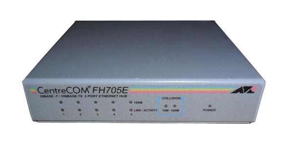 AT-FH705E-10 Allied Telesis AT-FH705E 5-port 10/100 Hub (with Switch Module And External Power Supply)
