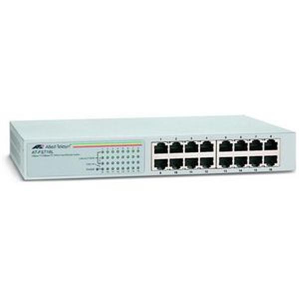 AT-FS716L-10 Allied Telesis 10/100TX 16-Ports Unmanaged Eco-friendly Fast Ethernet Switch (Refurbished)