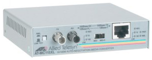 AT-MC115XL-60 Allied Telesis 10/100TX to10FL/100SX ST Media Converter Universal Power Adapter
