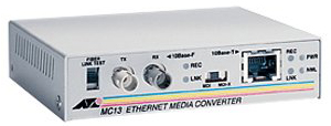 AT-MC13-60 Allied Telesis UTP RJ-45 to Fiber ST Ethernet Media Converter