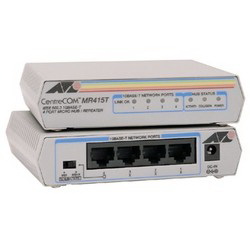 AT-MR415T Allied Telesis MR415T 4-Port Ethernet Hub with external Power Supply