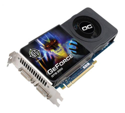 BFGCGTS2501024OCE BFG nVidia GeForce GTS 250 Overclock 1GB GDDR3 256-Bit PCI Express 2.0 2x Dual-Link DVI-I Video Graphics Card