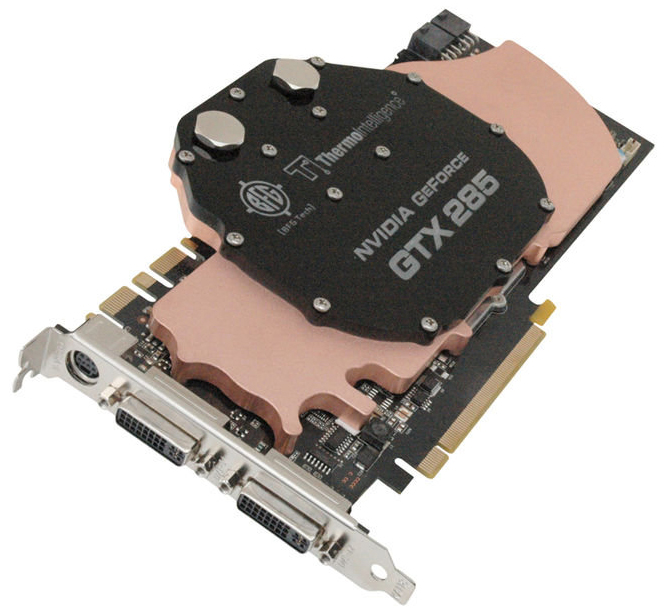 BFGEGTX2851024H2OCWE BFG GeForce GTX 285 H2OC 1GB 512-Bit GDDR3 PCI Express 2 x16 HDCP Ready SLI Supported Video Graphics Card