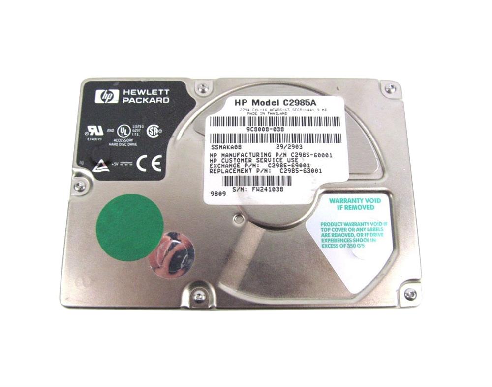 C2985A HP 1GB 4500RPM ATA/IDE EIO High Performance 2.5-inch Internal Hard Drive for Color LaserJet Printer