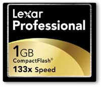 CF1GB-133-380 Lexar Professional 1GB 133x CompactFlash (CF) Memory Card