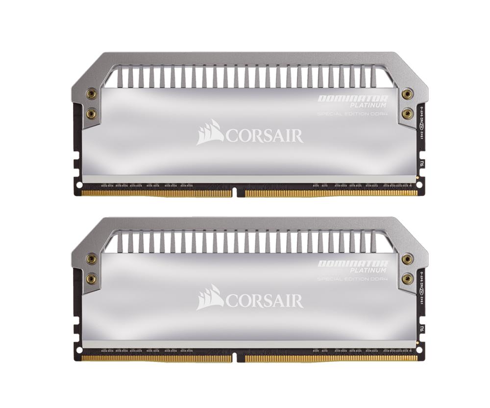 CMD32GX4M2C3200C14C Corsair Dominator Platinum 32GB Kit (2 X 16GB) PC4-25600 DDR4-3200MHz non-ECC Unbuffered CL14 (14-16-16-36) 288-Pin DIMM 1.35V Memory