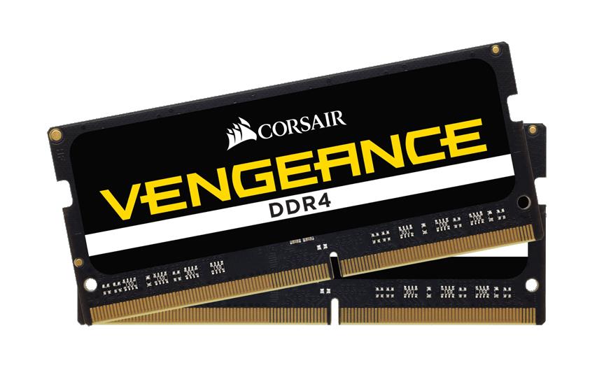 CMSX32GX4M2A2400C16 Corsair Vengeance 32GB Kit (2 X 16GB) PC4-19200 DDR4-2400MHz non-ECC Unbuffered CL16 (16-16-16-39) 260-Pin SoDimm Memory 