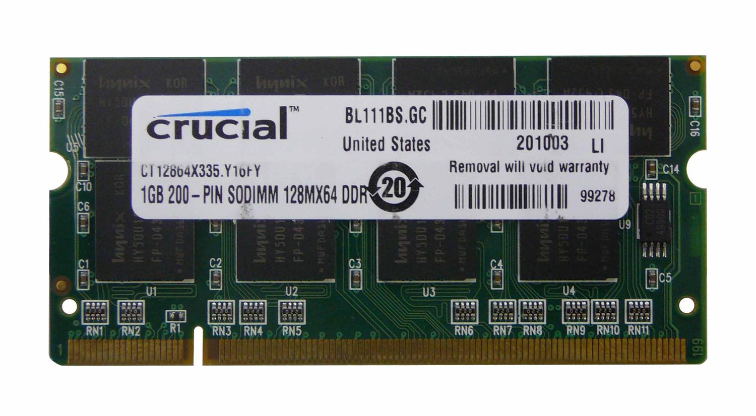 Sacred PC Pc2700 Sodimm 200 1Go (2 X 512Mo) DDR 333MHz PC2700 200-PIN SODIMM MÉMOIRE KIT POUR Intel N100
