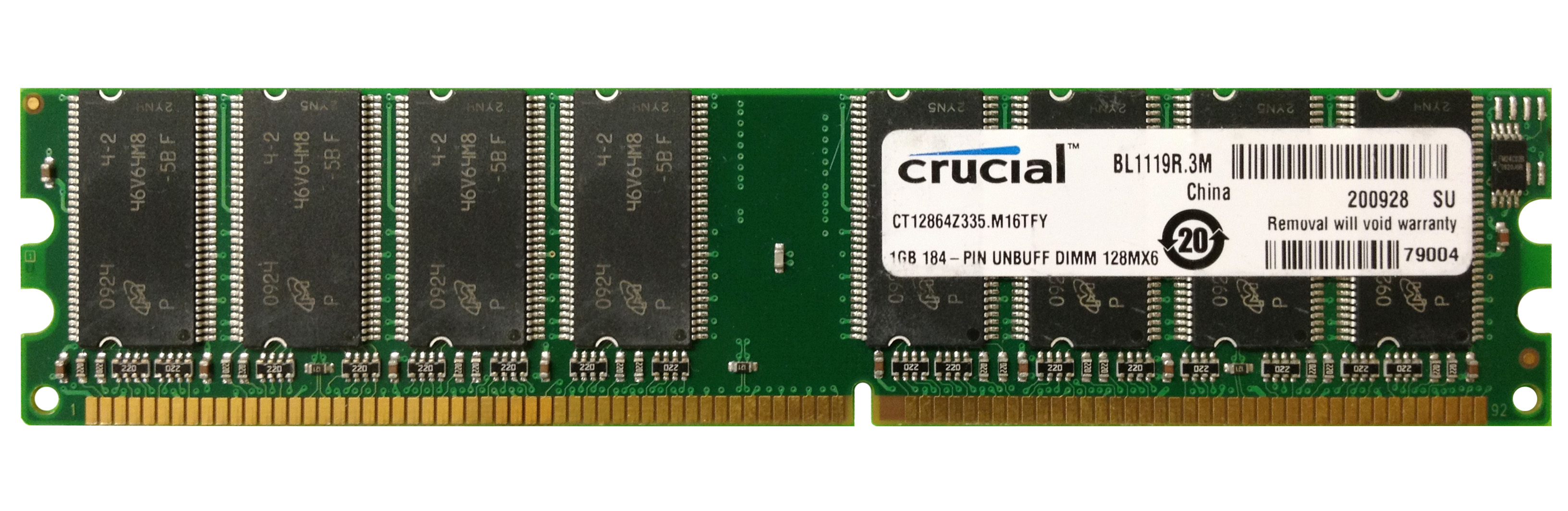 2x256Mb Ddr 333Mhz Pc2700 184-Pin Cl2.5