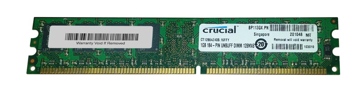 Crucial 1GB DDR1 PC3200 Memory