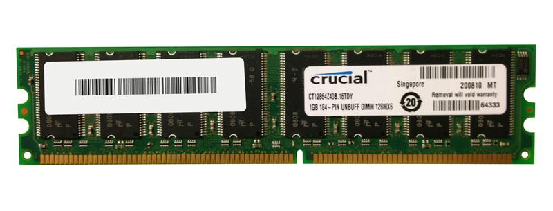 Crucial 1GB DDR1 PC3200 Memory