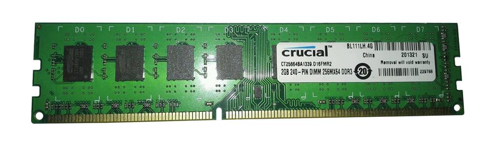 Crucial 2GB DDR3 PC10600 Memory