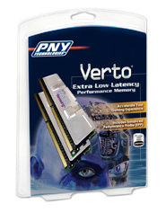 D21GPC44GMR PNY Verto 1GB (2 x 512MB) PC4400 DDR-550MHz non-ECC Unbuffered 184-Pin Memory Module