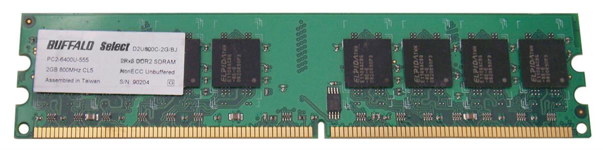 Kit 2 X 1 Go DDR2 Kingston KVR800D2N5K/2G PC2-6400 - Mémoire RAM Occasion