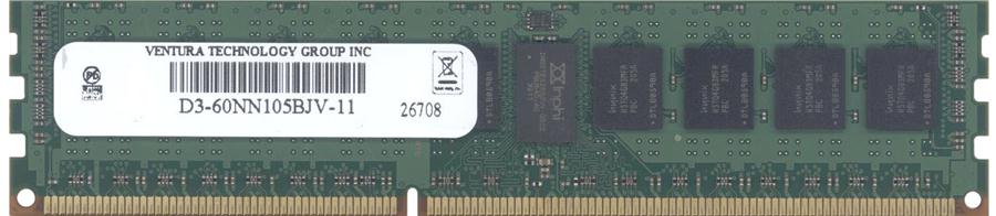 D3-60NN105BJV-11 Ventura 8GB PC3-12800 DDR3-1600MHz ECC Registered CL11 240-Pin DIMM Memory Module
