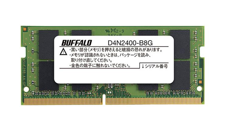 D4N2400-B8G Buffalo 8GB PC4-19200 DDR4-2400MHz non-ECC Unbuffered CL17 260-Pin SoDimm 1.2V Dual Rank Memory Module