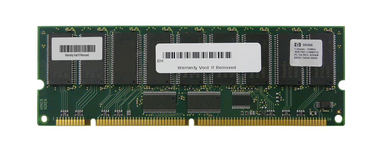D8268A HP 1GB PC133 133MHz ECC Registered CL3 168-Pin DIMM Memory Module for Netserver LC2000 LH3000