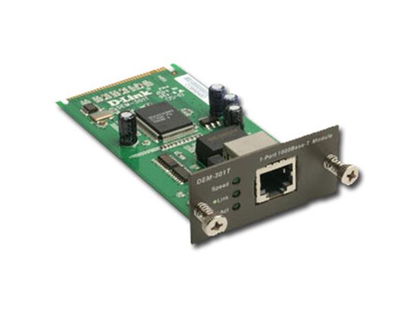 DEM-301T D-Link 1-Port 1000Base-T Gigabit Ethernet Copper Module 1 x 1000Base-T Expansion Module