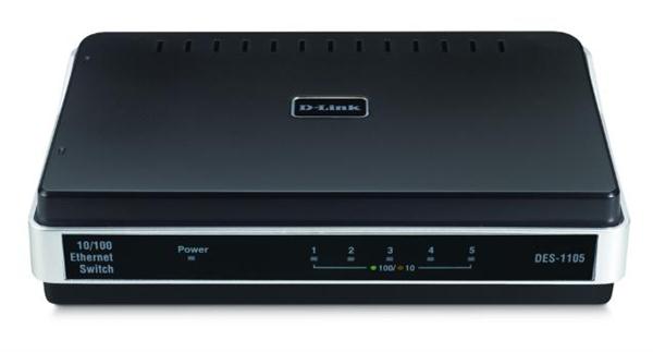 DES-1105-A1 D-Link 5-Port 10/100 Unmanaged Ethernet Desktop Switch (Refurbished)