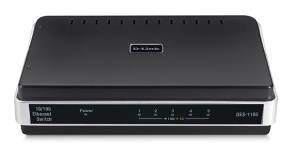 DES-1105 D-Link 5-Port 10/100 Unmanaged Ethernet Desktop Switch (Refurbished)