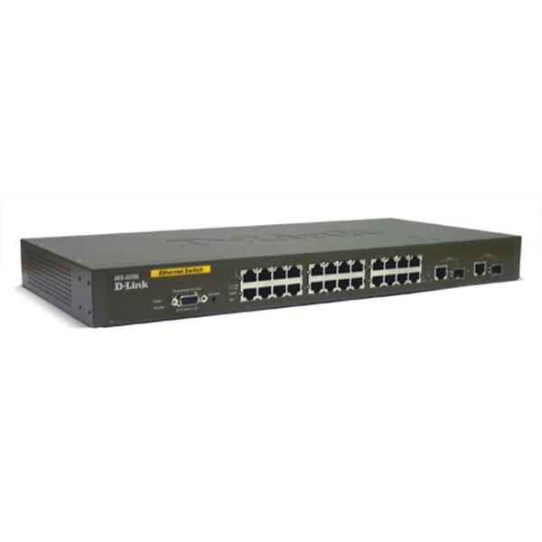 DES-3226L D-Link Managed 24-Ports 10/100 Switch + 2 Combo Gig copper/SFP Uplinks (Refurbished)