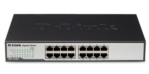 DGS-1016D D-Link 16-Ports 1Gbps 10/100/1000Base-T Unmanaged Layer 2 Switch (Refurbished)