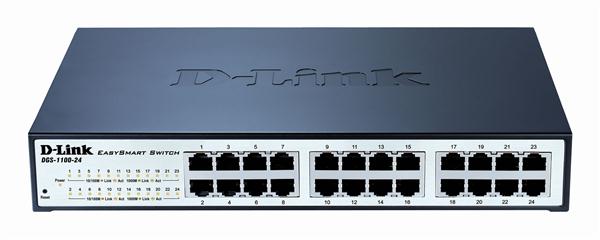 DGS-1100-24 D-Link EasySmart 24-Ports x 1000Base-T Gigabit Ethernet Switch (Refurbished)