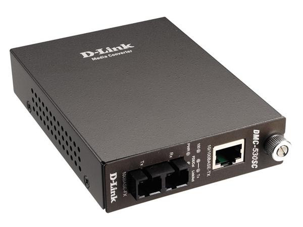 DMC-530SC D-Link Media Converter 1 x RJ-45 1 x SC Duplex 10/100Base-TX 100Base-FX (Refurbished)