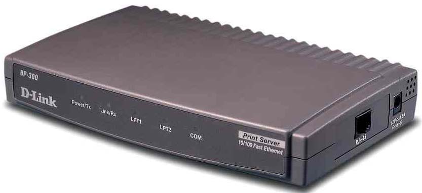 DP-300UB D-Link Ip Netbeui & Appletalk. 10/100mbps Tp Lan Port 2 Parallell + 1 Usb Ports. Web Management (Refurbished)