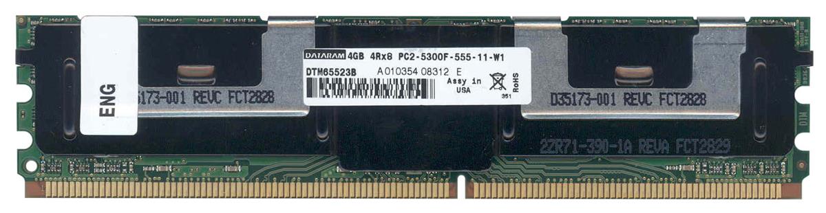 DTM65523B Dataram 4GB PC2-5300 DDR2-667MHz ECC Fully Buffered CL5 240-Pin DIMM Low Voltage Quad Rank Memory Module