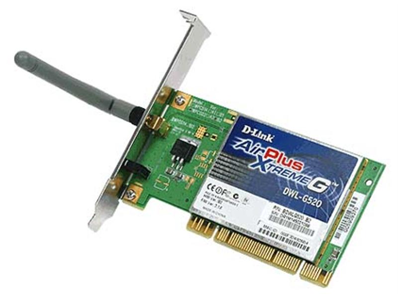 DWL-G520-06 D-Link AirPlus Xtreme G DWL G520 PCI 802.11b 802.11g 802.11 Super G Network Adapter