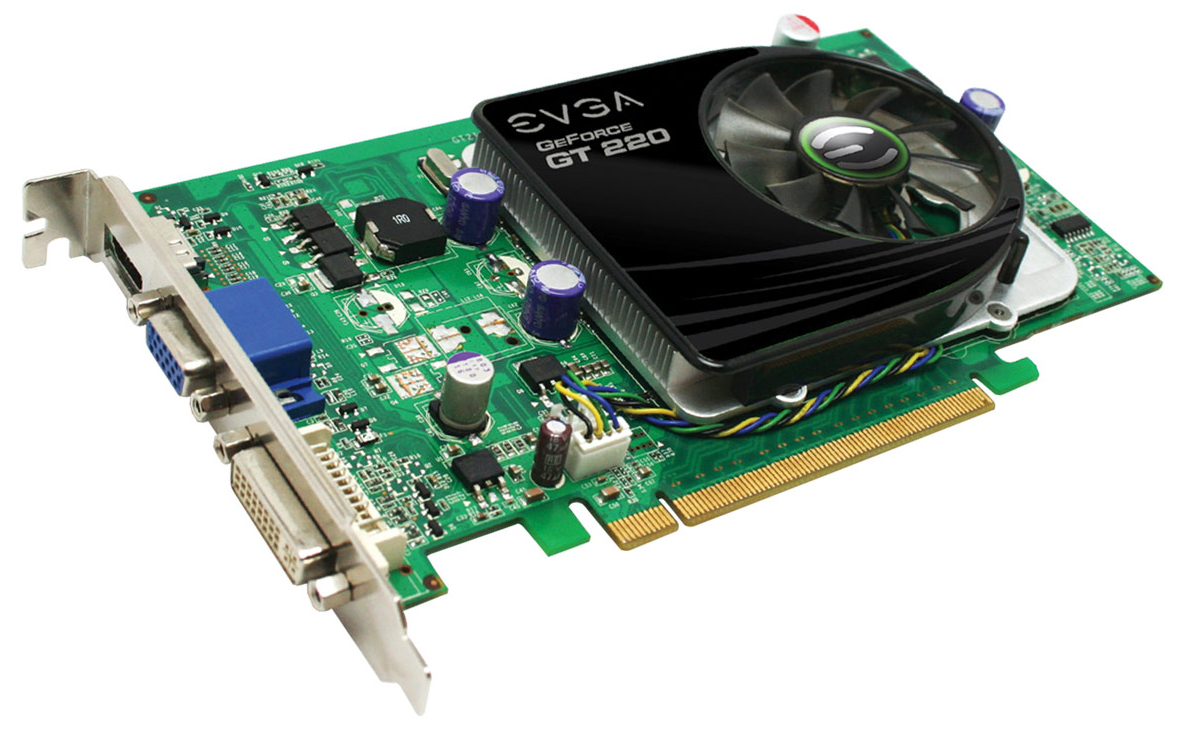 EV10XGT220 EVGA GeForce GT 220 1GB 128-Bit DDR3 PCI Express 2.0 x16 HDCP Ready Video Graphics Card