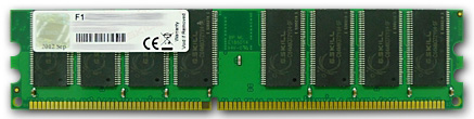 F1-3200PHU1-512NT G.SKILL 512MB PC3200 DDR-400MHz non-ECC Unbuffered CL2.5 (2.5-4-4-8) 184-Pin DIMM Memory Module