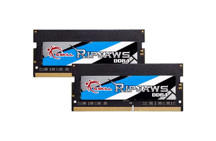 F4-2666C18D-8GRS G.Skill Ripjaws 8GB Kit (2 X 4GB) PC4-21300 DDR4-2666MHz non-ECC Unbuffered CL18 (18-18-18-43) 260-Pin SoDimm 1.2V Memory 