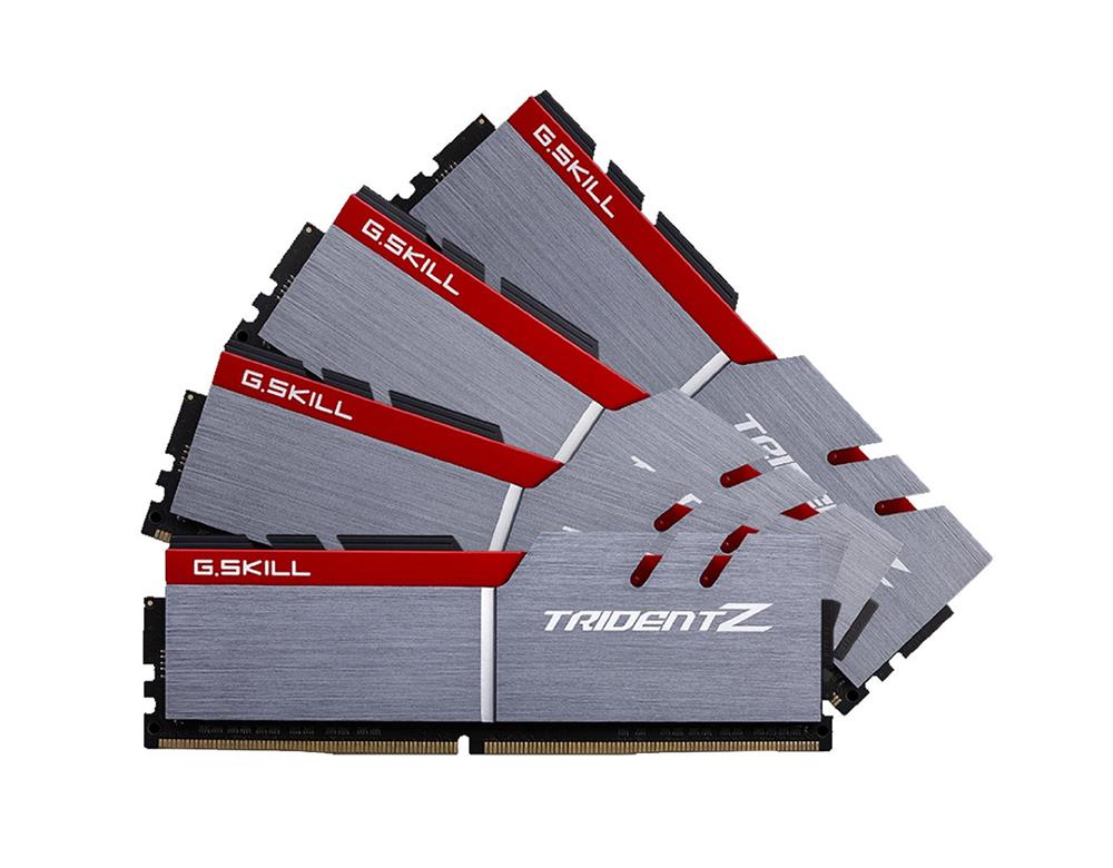 F4-3400C16Q-16GTZ G.Skill TridentZ Series 16GB Kit (4 X 4GB) PC4-27200 DDR4-3400MHz non-ECC Unbuffered CL16 (16-18-18-38) 288-Pin DIMM 1.35V Memory