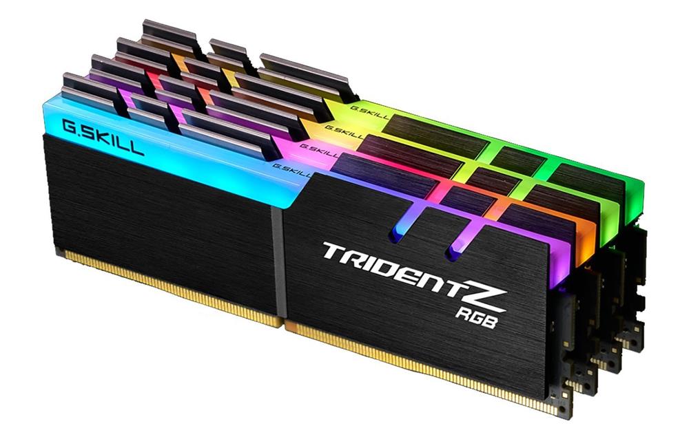 F4-3866C18Q-32GTZR G.Skill TridentZ 32GB Kit (4 X 8GB) PC4-30900 DDR4-3866MHz non-ECC Unbuffered CL18 (18-19-19-39) 288-Pin DIMM Memory 
