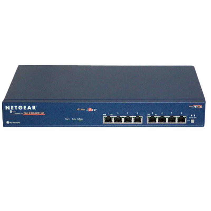 FE508 NetGear 8-Ports Fast Ethernet Hub (Refurbished)