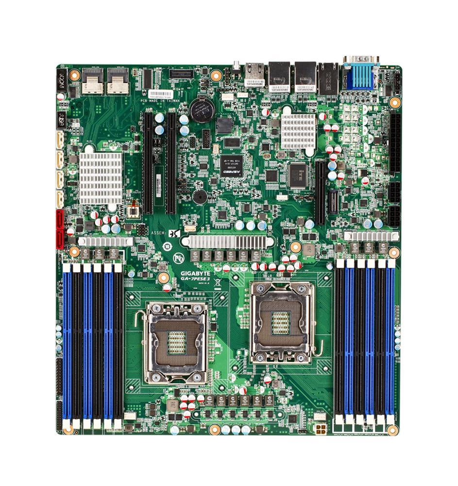 GA-7PESE4 Gigabyte Dual Socket LGA 1356 Intel C602 Chipset Xeon E5-2400/ E5-2400 v2 12x DIMM 2x SATA 6.0Gb/s Extended ATX/ SSI EEB Motherboard (Refurbished)