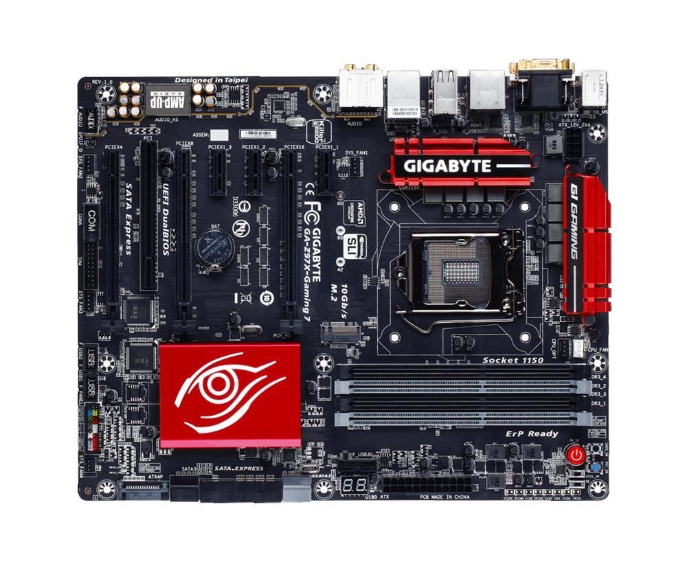 GA-Z97X-Gaming 7 Gigabyte Socket LGA 1150 Intel Z97 Express Chipset Core i7 / i5 / i3 / Pentium / Celeron Processors Support DDR3 4x DIMM 6x SATA 6.0Gb/s ATX Motherboard (Refurbished)