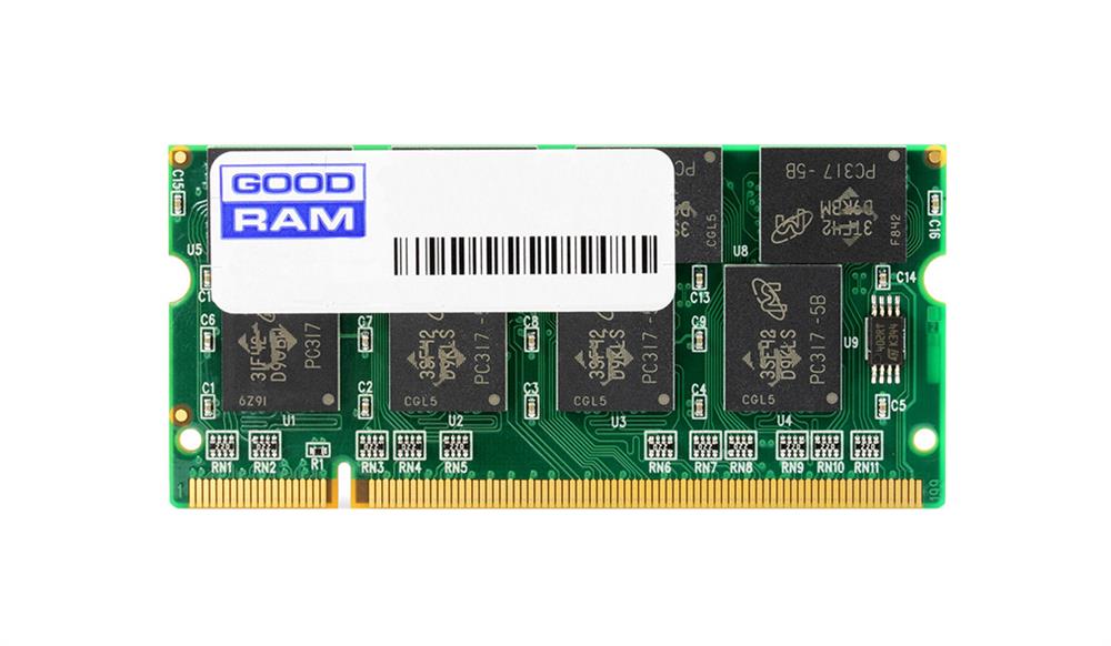 Goodram GR333S64L25/256 256MB PC2700 DDR-333MHz non-ECC Unbuffered CL2.5 200-Pin SoDimm Memory Module