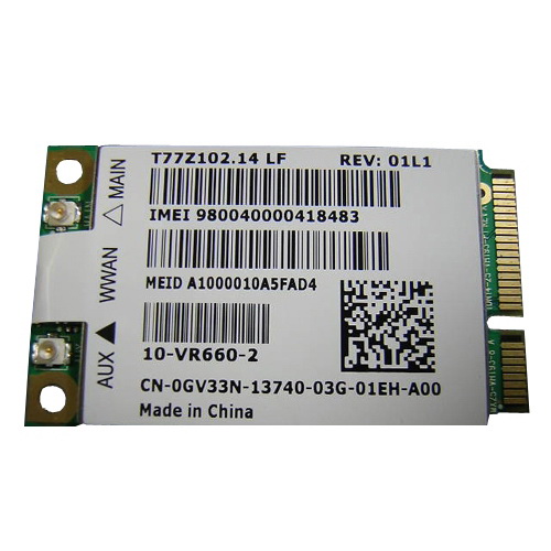 GV33N-06 Dell Wireless PCie Card Gps Gsm T77z210.14 Wwan Network Adapter